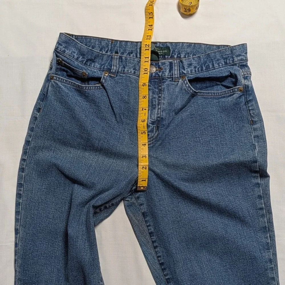 Lauren Ralph Lauren Jeans Co Blue Bootcut Flap Pocket Denim Pants Womens 10